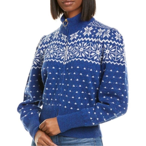 Tory Burch Elyse Fair Isle Cardigan size XS - Picture 1 of 6